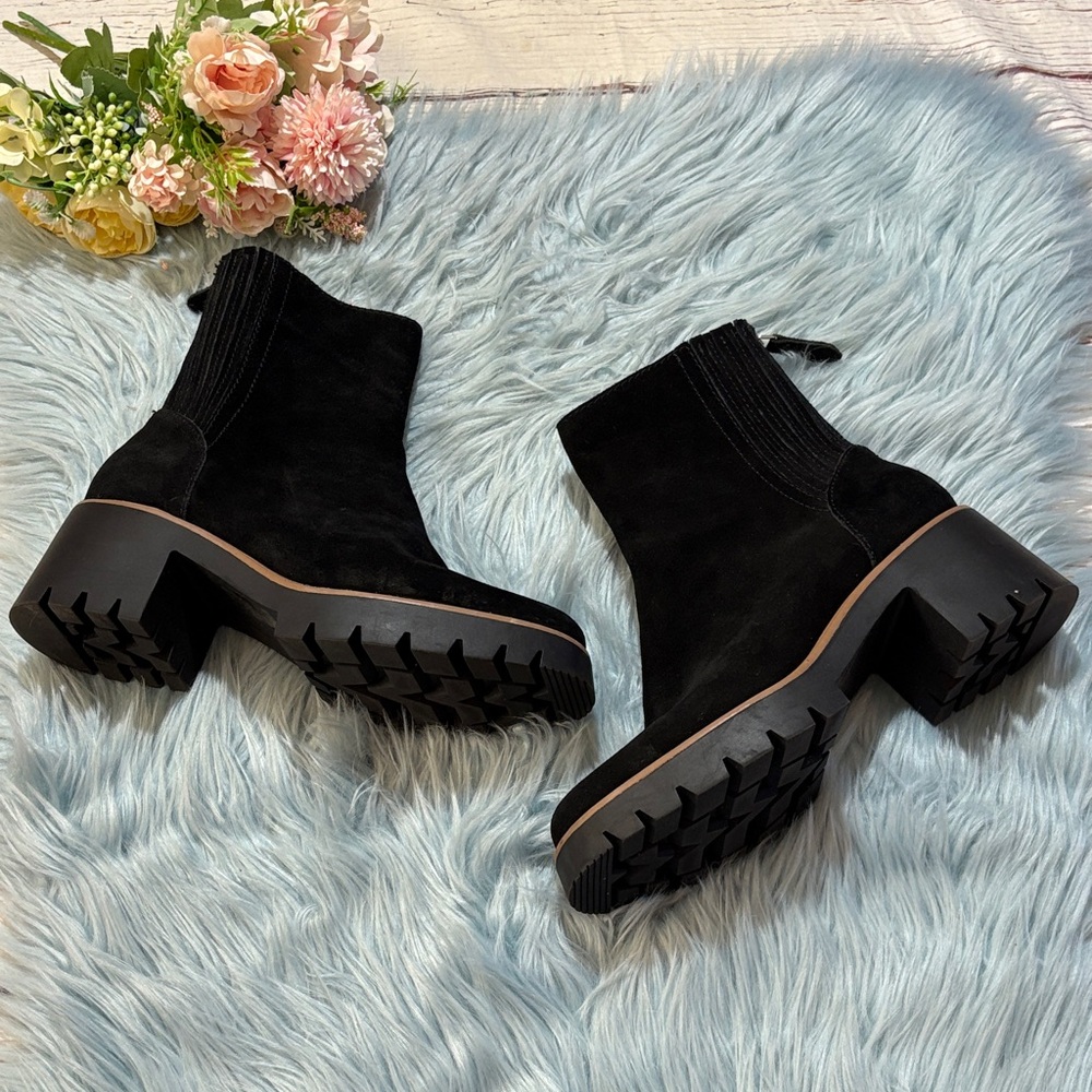 Dolce Vita Caster H20 Boot Black Waterproof Suede Sz 9.5